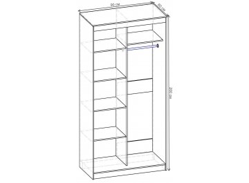 Шкаф-купе Риф 2 ШК.022.900-30 вариант 5