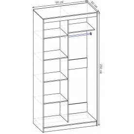 Шкаф-купе Риф 2 ШК.023.900-31 вариант 6