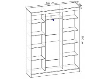 Шкаф-купе Риф 3 ШК.024.1300-01