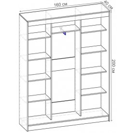 Шкаф-купе Риф 3 ШК.024.1600-01