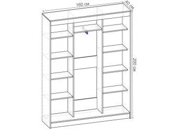Шкаф-купе Риф 3 ШК.024.1600-01