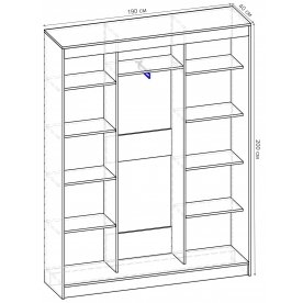 Шкаф-купе Риф 3 ШК.024.1900-01/21 вариант 2