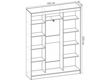 Шкаф-купе Риф 3 ШК.024.1900-01