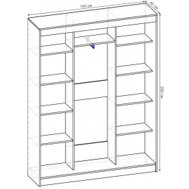 Шкаф-купе Риф 3 ШК.025.1400-01/21 вариант 2
