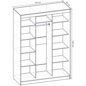 Шкаф-купе Риф 3 ШК.026.1400-01