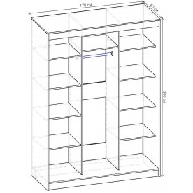 Шкаф-купе Риф 3 ШК.026.1700-01/21 вариант 2