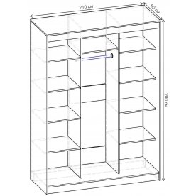 Шкаф-купе Риф 3 ШК.026.2100-01