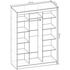 Шкаф-купе Риф 3 ШК.027.1300-01