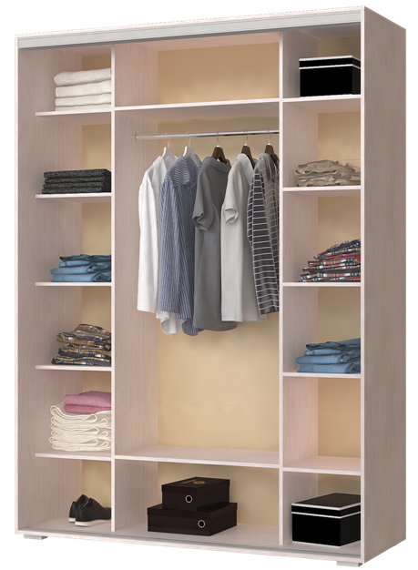 Шкаф-купе Сабрина 1,6 м дуб атланта