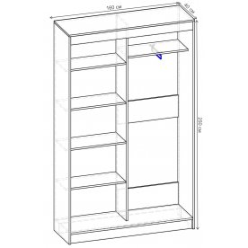 Шкаф-купе Стандарт 2 ШК.005.1600-08