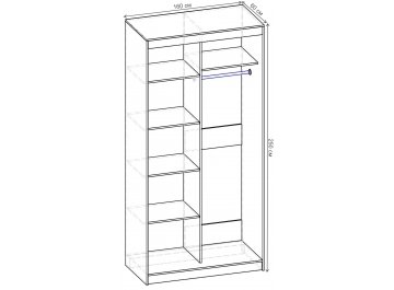 Шкаф-купе Стандарт 2 ШК.007.1600-09