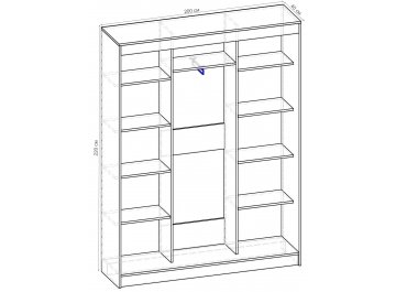 Шкаф-купе Стандарт 3 ШК.008.2000-09