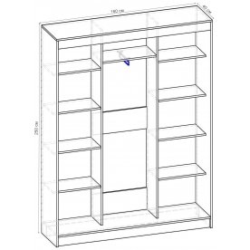 Шкаф-купе Стандарт 3 ШК.009.1600-09