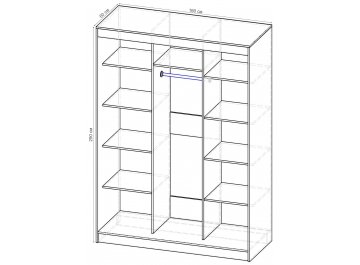 Шкаф-купе Стандарт 3 ШК.011.1600-08