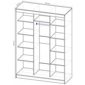 Шкаф-купе Стандарт 3 ШК.011.2000-08