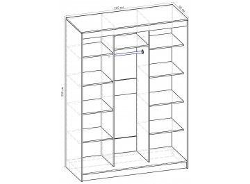 Шкаф-купе Стандарт 3 ШК.011.2000-09