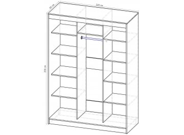 Шкаф-купе Стандарт 3 ШК.011.2200-08