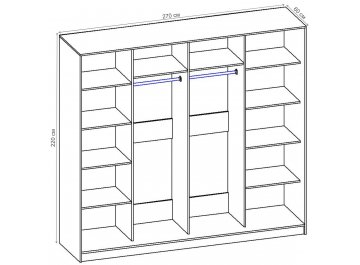 Шкаф-купе Стандарт 4 ШК.014.2700-08