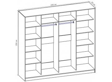 Шкаф-купе Стандарт 4 ШК.015.2400-09