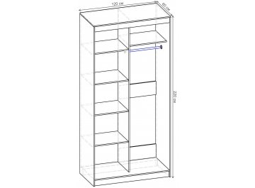 Шкаф-купе Стандарт Комбо 2.1 ШК.006.1200-19