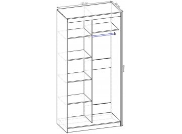 Шкаф-купе Стандарт Комбо 2.1 ШК.007.1200-19