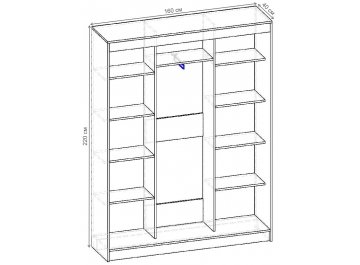 Шкаф-купе Стандарт Комбо 3.1 ШК.008.1600-19
