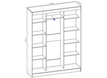 Шкаф-купе Стандарт Комбо 3.1 ШК.009.2000-19