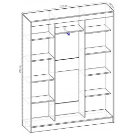 Шкаф-купе Стандарт Комбо 3.1 ШК.009.2200-19