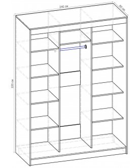 Шкаф-купе Стандарт Комбо 3.1 ШК.010.2400-19