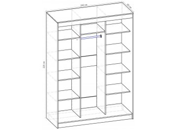 Шкаф-купе Стандарт Комбо 3.1 ШК.010.2400-19