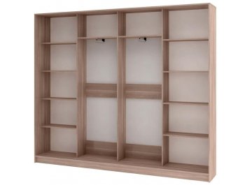 Шкаф-купе Стандарт Комбо 4.3 ШК.012.2400-08 / 18 дуб сонома / серебро матовое