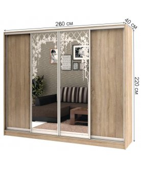 Шкаф-купе Стандарт Комбо 4.3 ШК.012.2600-08 / 18