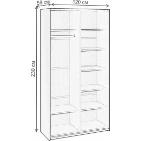 Шкаф-купе Траст СШК 2.120.60-15.15