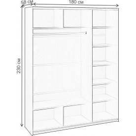 Шкаф-купе Траст СШК 2.180.60-13.11.13