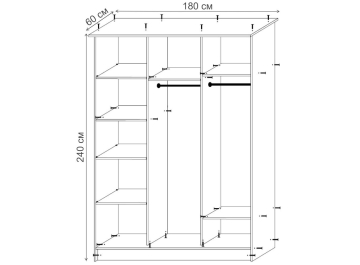 Шкаф-купе Зеркало-3