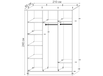 Шкаф-купе Зеркало-3