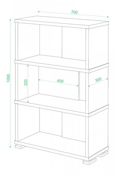 Стеллаж СБ-10/3 карамель