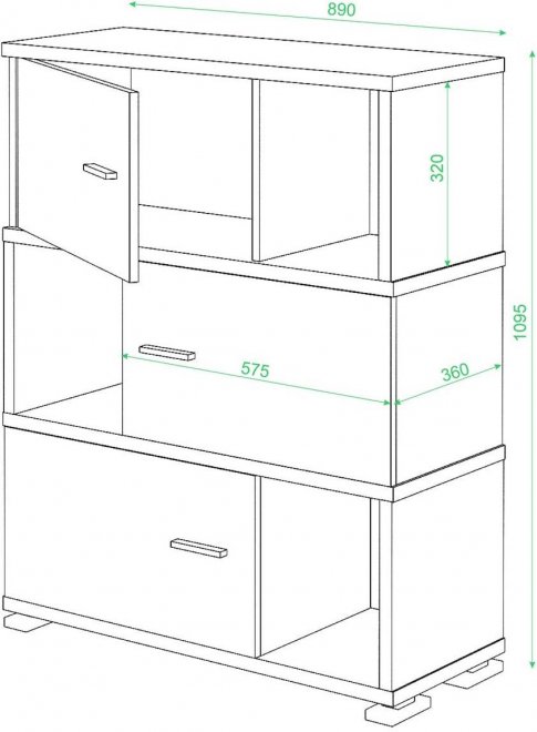 Стеллаж Эланта-30/3 венге