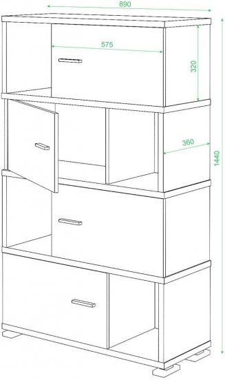 Стеллаж Эланта-30/4 венге