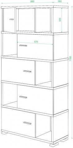 Стеллаж Эланта-30/5 венге