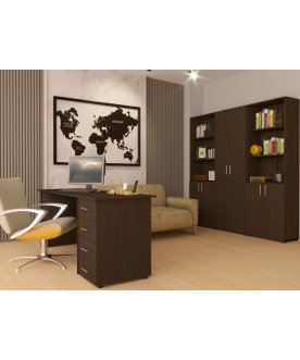 Книжный шкаф Стеллаж ОФ-301К венге