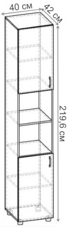 Стеллаж 400 СТ.033.400-01 клён