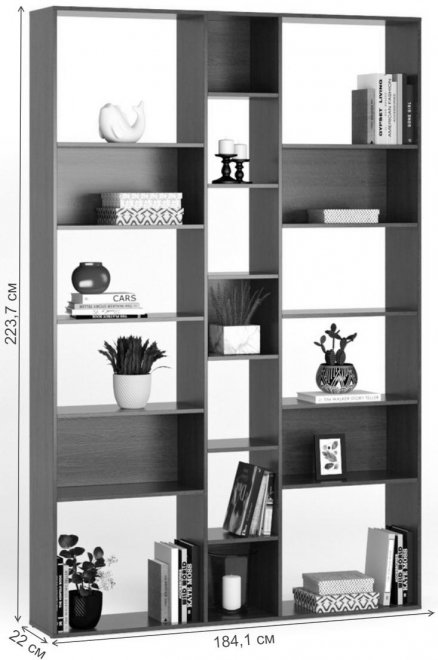 Стеллаж Алстар-4 ясень светлый