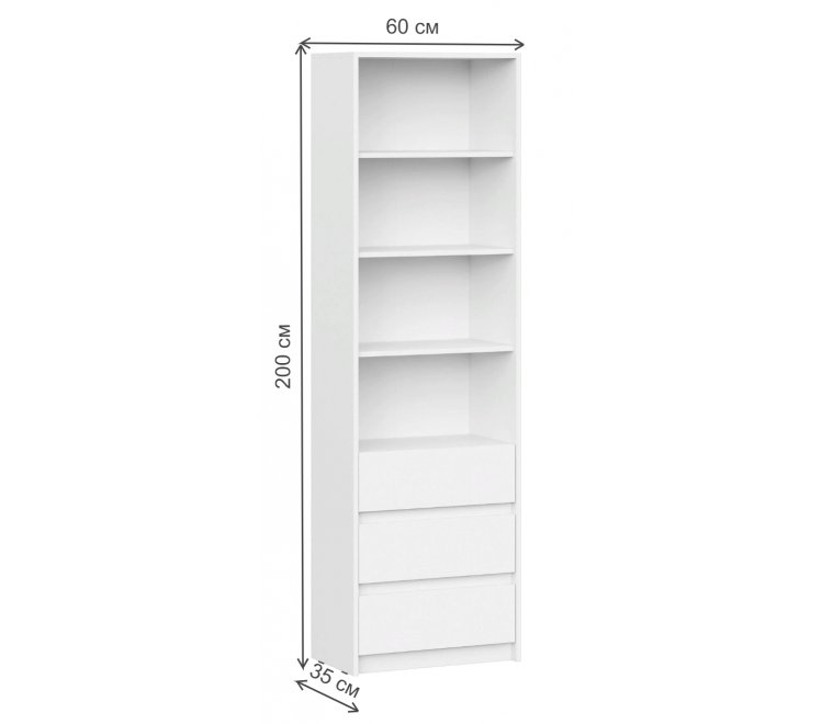 Стеллаж Идена СТЛ06-600 белый