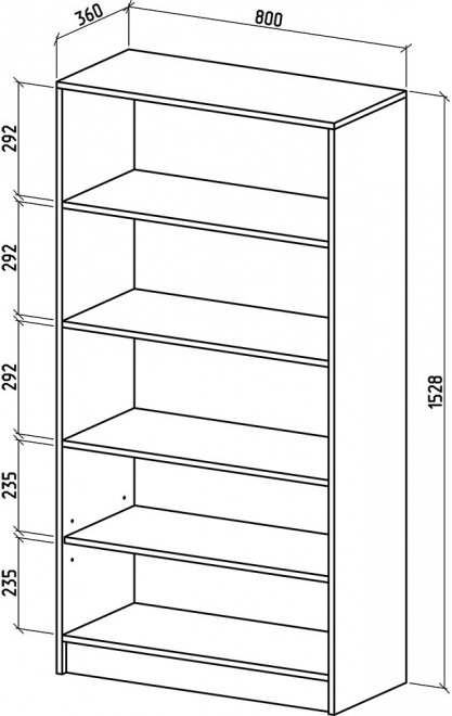 Стеллаж Бостон-3 дуб апрель темный