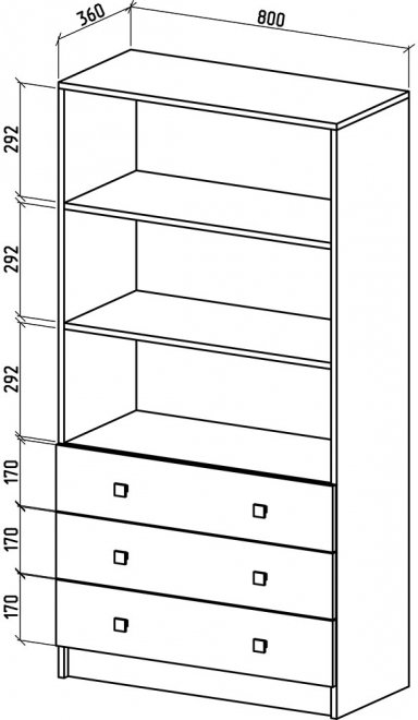 Стеллаж Бостон-4 дуб апрель темный