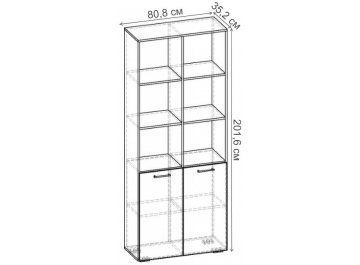 Стеллаж Бриз-2.03 СТ.063.808-01