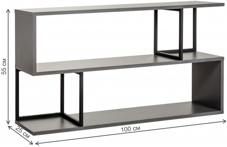 Стеллаж City Lite графит