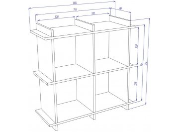 Стеллаж Cross СЛ2х2 Н
