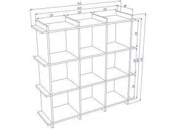 Стеллаж Cross СЛ3х3 БЕ